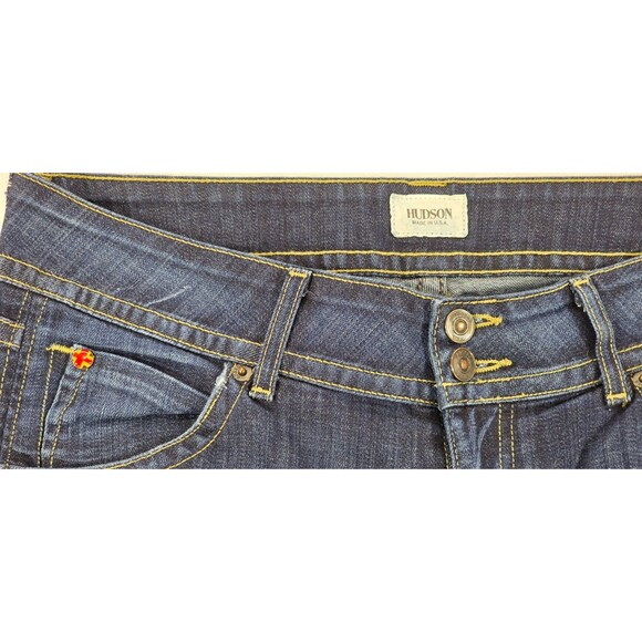 Hudson Womens Jeans Signature Petite Bootcut Mid Rise Flap Pockets Elm Size 31 - Picture 3 of 16